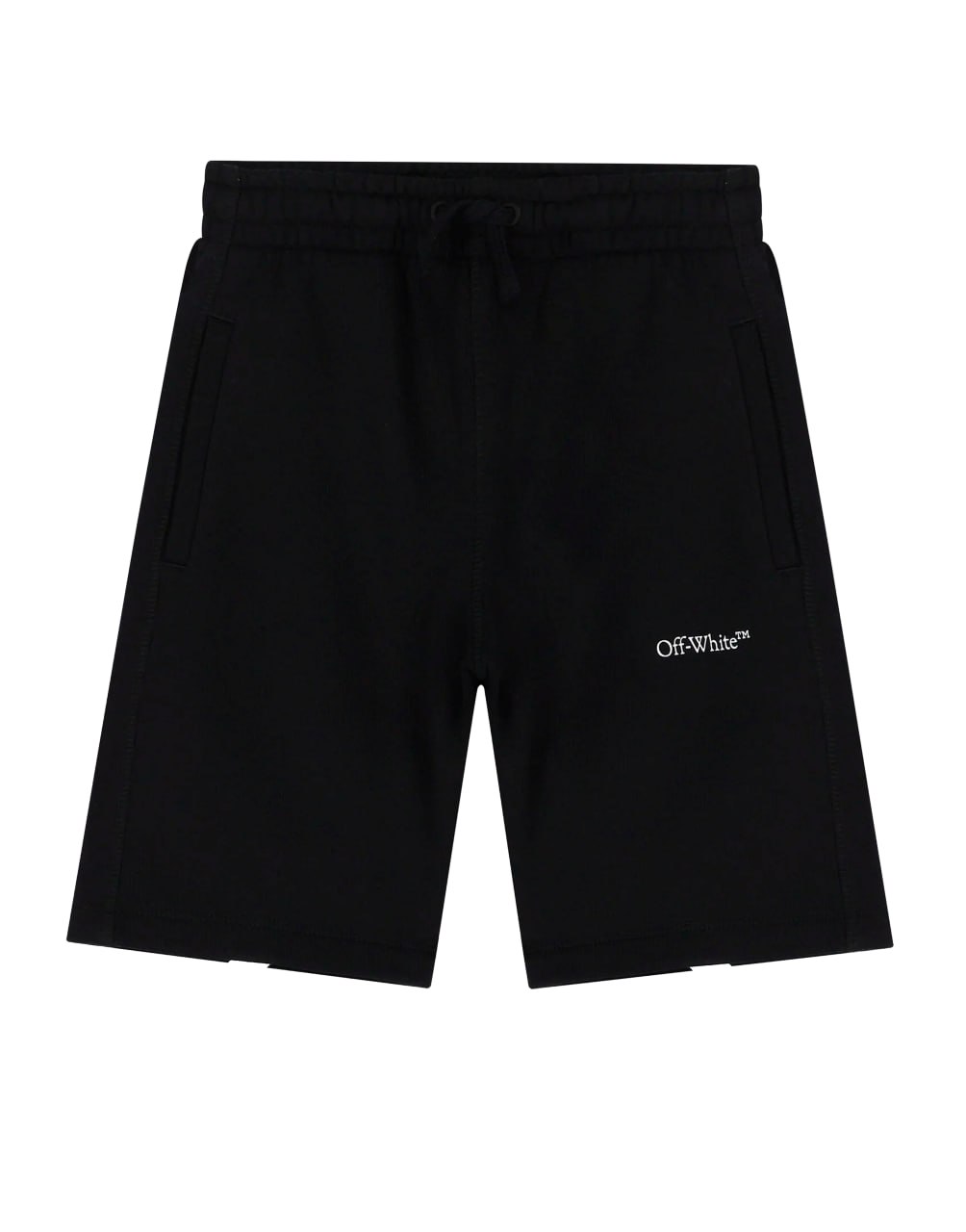 SHORT NEGRO OFF-WHITE KIDS RUBBER ARROW