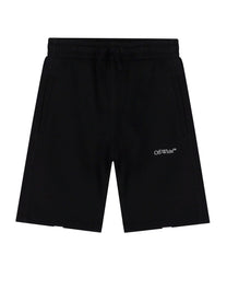 SHORT NEGRO OFF-WHITE KIDS RUBBER ARROW
