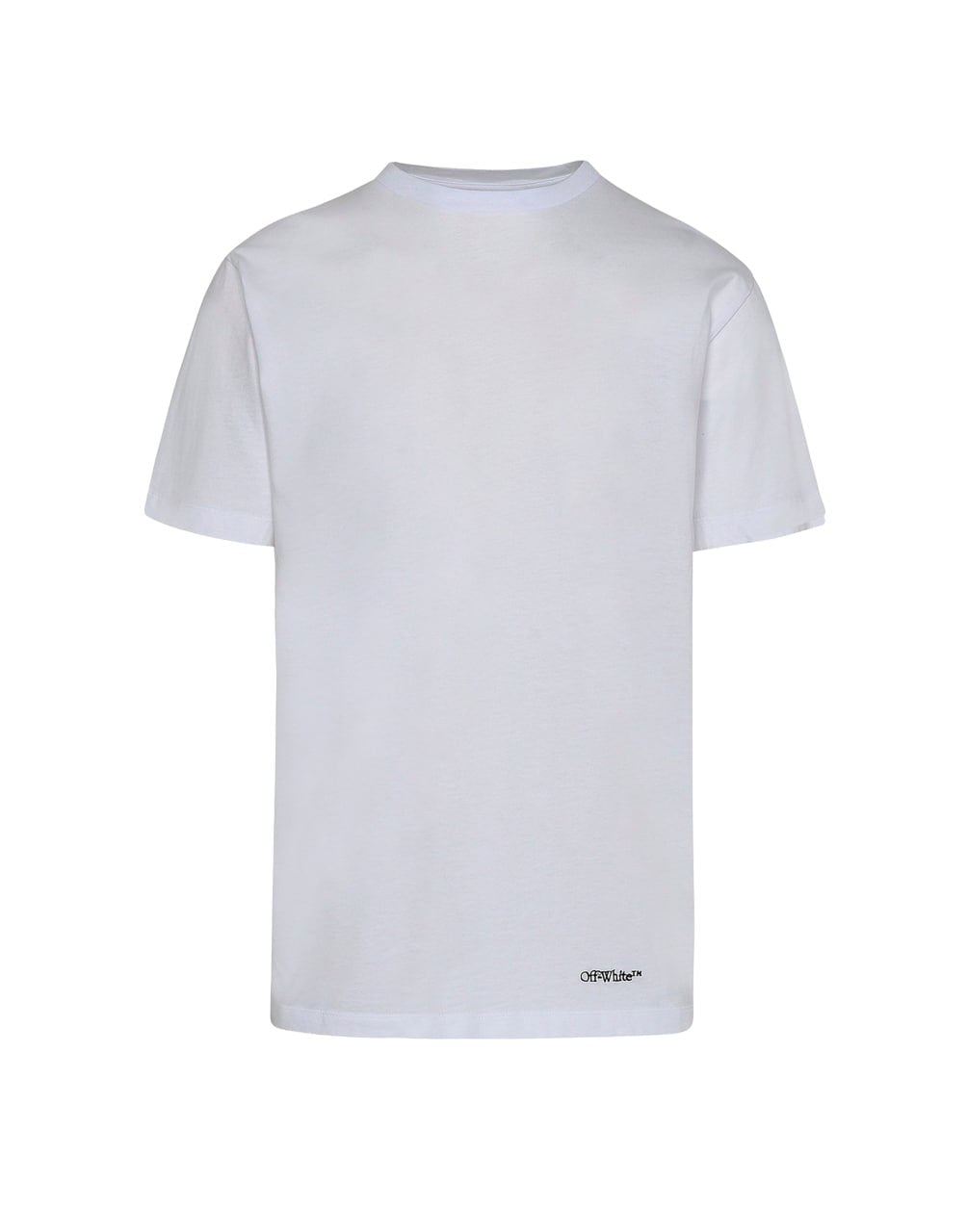 SCRIBBLE DIAG SLIM TEE WHITE BLACK