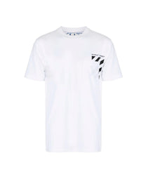DIAGNOL POCKET TEE WHITE