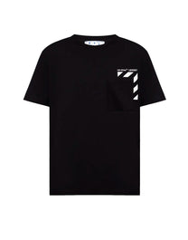DIAGNOL POCKET TEE BLACK