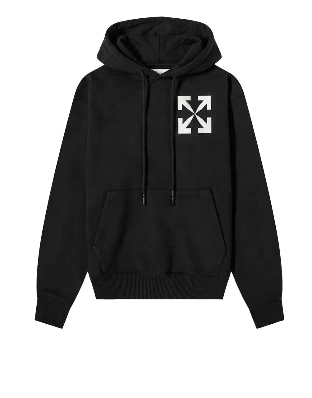 OFF-WHITE SUDADERA CON CAPUCHA ARROWS PRINT NEGRO/BLANCO