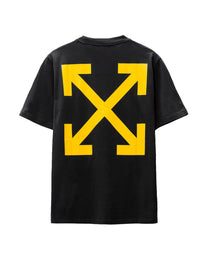 OFF-WHITE CARAVAGGIO PRINT SLIM-FIT COTTON T-SHIRT IN BLACK