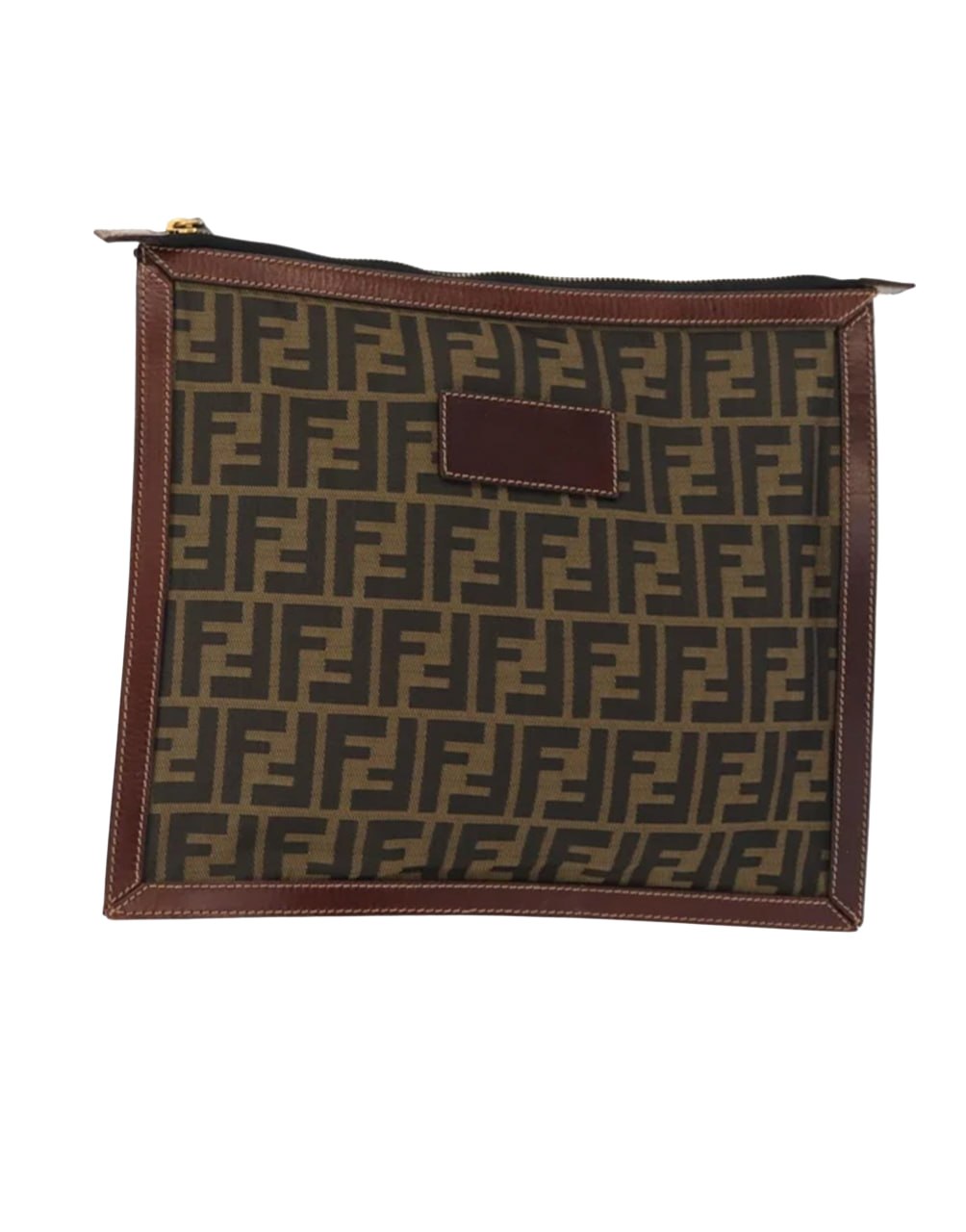 FENDI BROWN ZUCCA CANVAS LARGE