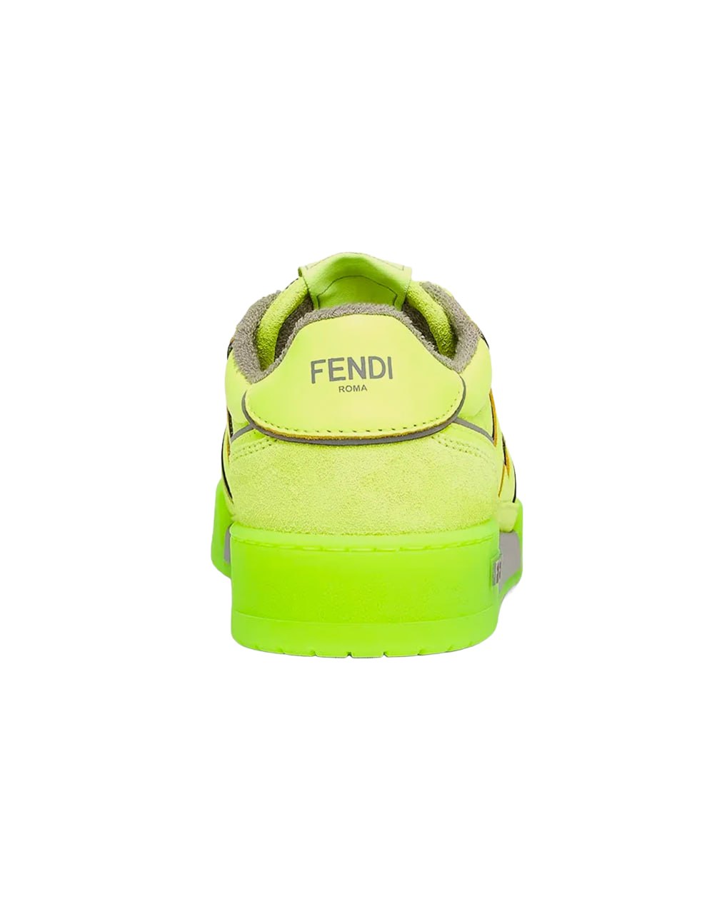 ZAPATILLAS FENDI MATCH DE PIEL Y ANTE DE COLOR AMARILLO NEÓN
