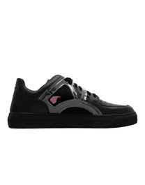 BUY FENDI LEATHER LOGO PERFORATED SNEAKER 'RED BLACK