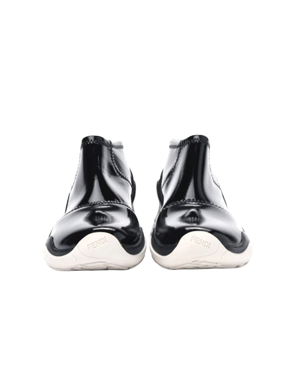 ZAPATILLAS FENDI FFLUID HIGH DE CHAROL NEGRO BRILLANTE