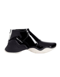 ZAPATILLAS FENDI FFLUID HIGH DE CHAROL NEGRO BRILLANTE