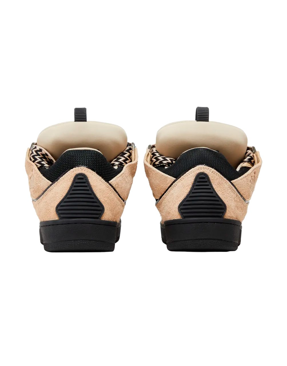 LANVIN CURB SNEAKERLIGHT BROWN BLACK