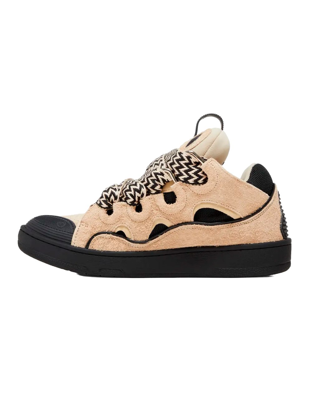 LANVIN CURB SNEAKERLIGHT BROWN BLACK