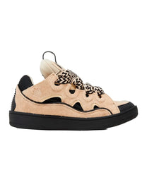 LANVIN CURB SNEAKERLIGHT BROWN BLACK