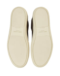SAINT LAURENT SIGNATURE COURT CLASSIC SL/10H HIGH-TOP SNEAKER IN CLAY SUEDE WITH BLACK PANELING.