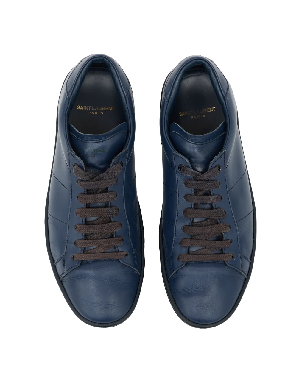 ZAPATILLAS SAINT LAURENT COURT CLASSIC SL/10 DE CUERO AZUL MARINO.