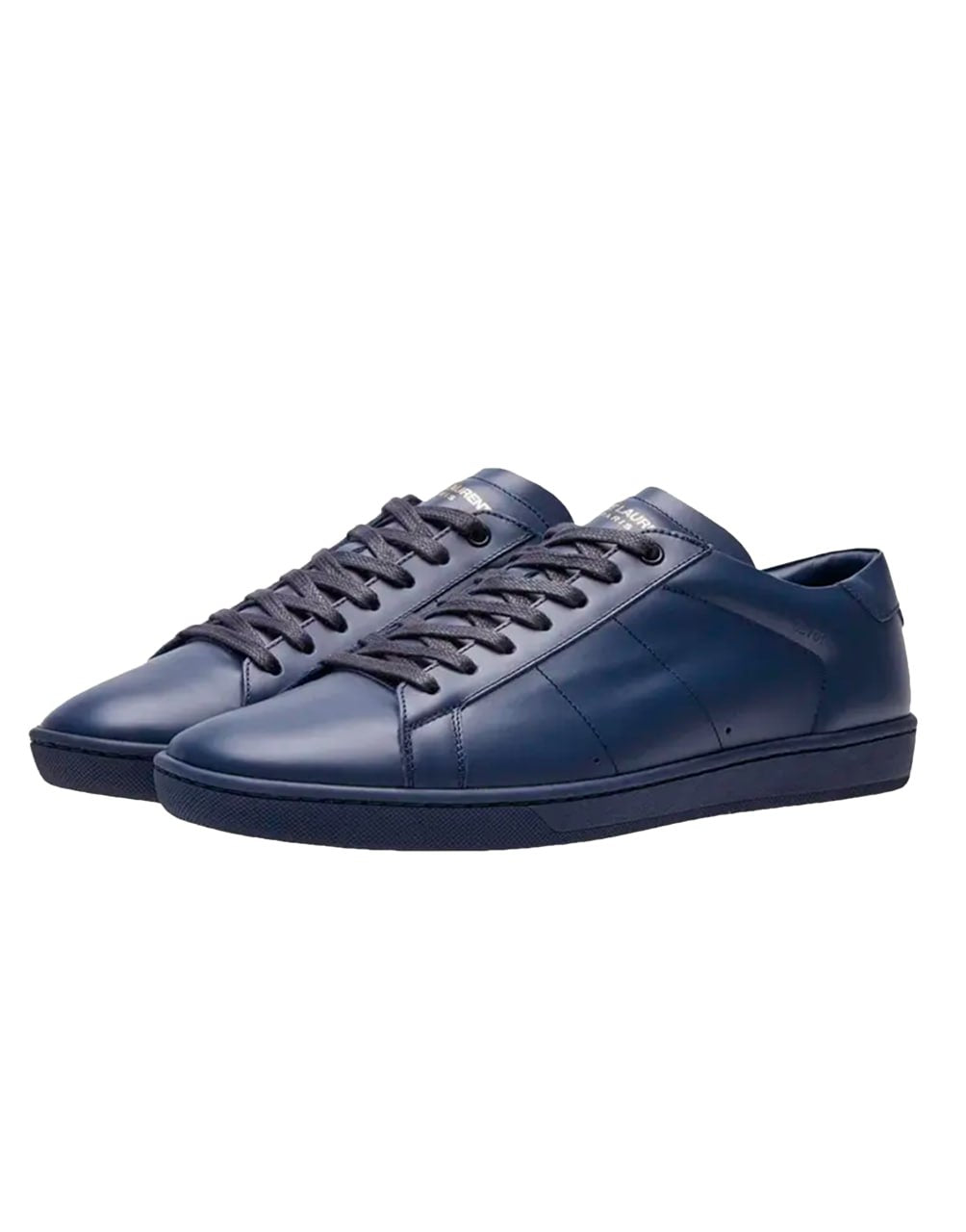 ZAPATILLAS SAINT LAURENT COURT CLASSIC SL/10 DE CUERO AZUL MARINO.