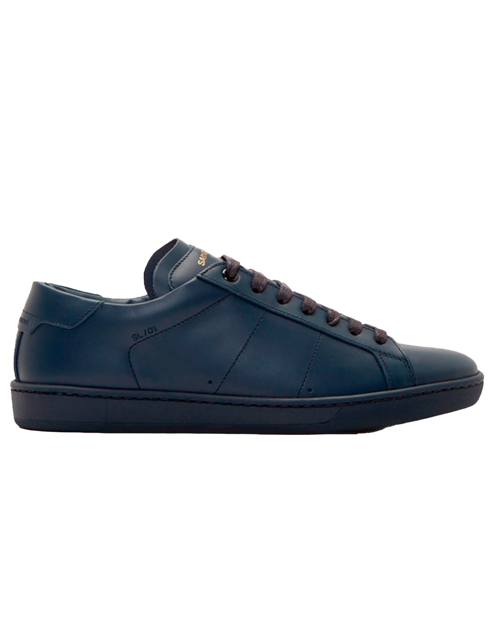 ZAPATILLAS SAINT LAURENT COURT CLASSIC SL/10 DE CUERO AZUL MARINO.