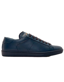 ZAPATILLAS SAINT LAURENT COURT CLASSIC SL/10 DE CUERO AZUL MARINO.