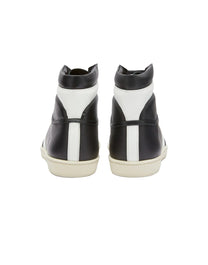 ZAPATILLA ALTA SAINT LAURENT SIGNATURE COURT CLASSIC SL/10H EN CUERO BLANCO Y NEGRO