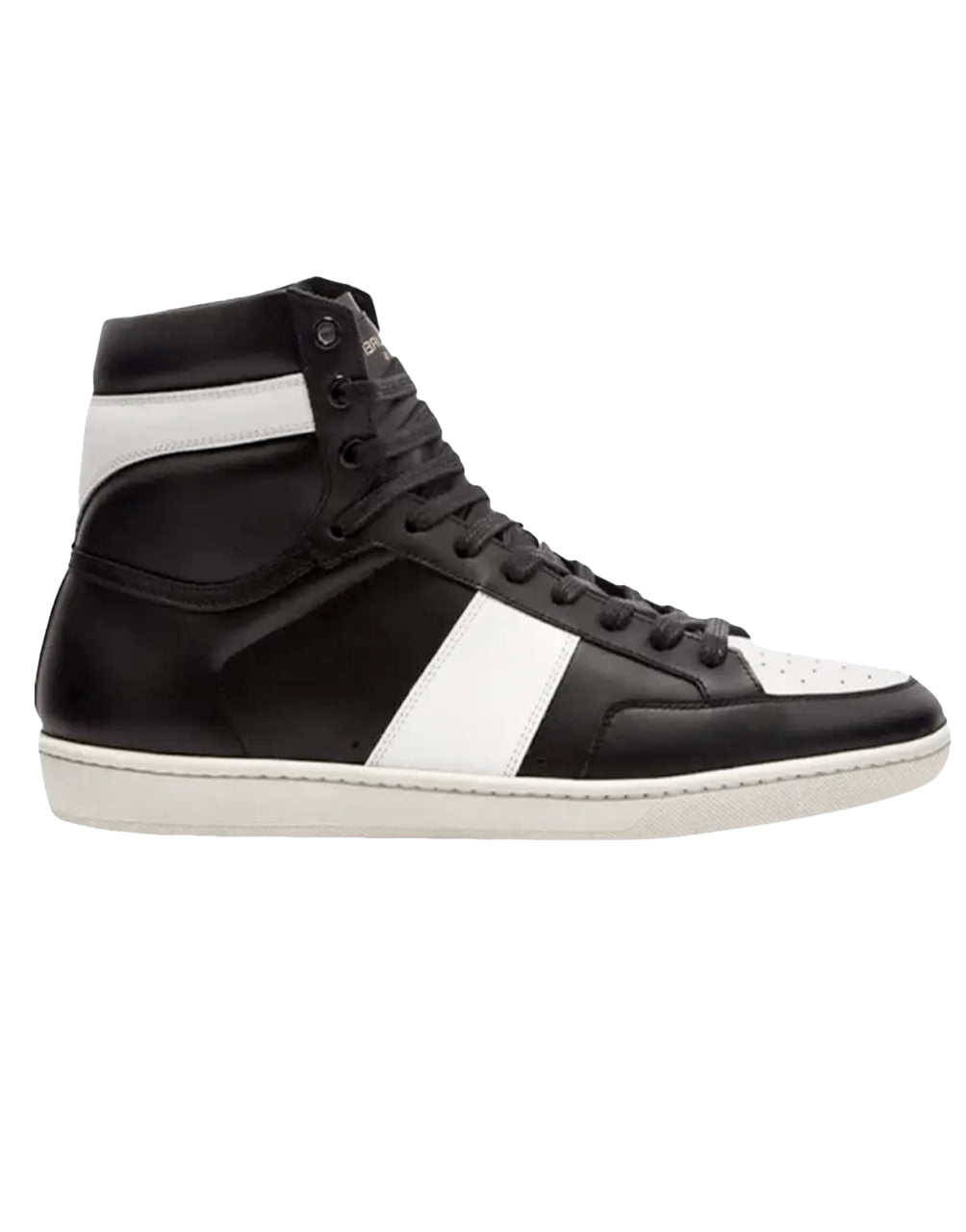 ZAPATILLA ALTA SAINT LAURENT SIGNATURE COURT CLASSIC SL/10H EN CUERO BLANCO Y NEGRO