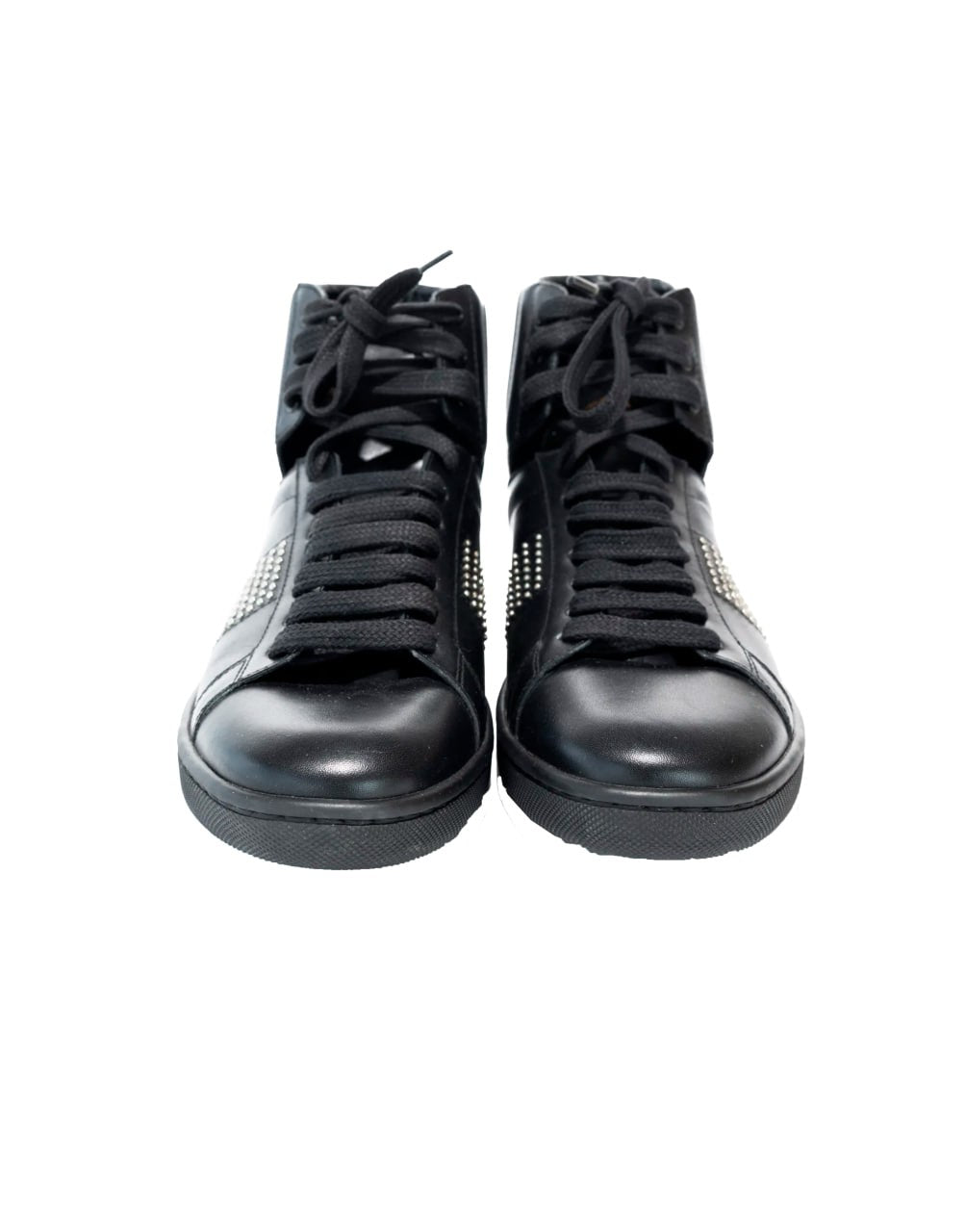 SAINT LAURENT COURT CLASSIC SL/10H HIGH 'BLACK' SNEAKER. TACHES