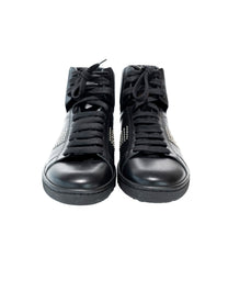 SAINT LAURENT COURT CLASSIC SL/10H HIGH 'BLACK' SNEAKER. TACHES