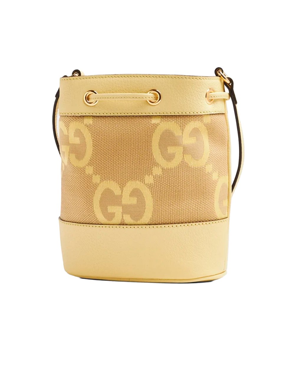 GUCCI OPHIDIA BUCKET SHOULDER BAG JUMBO GG CANVAS BANANA CROSSBODY