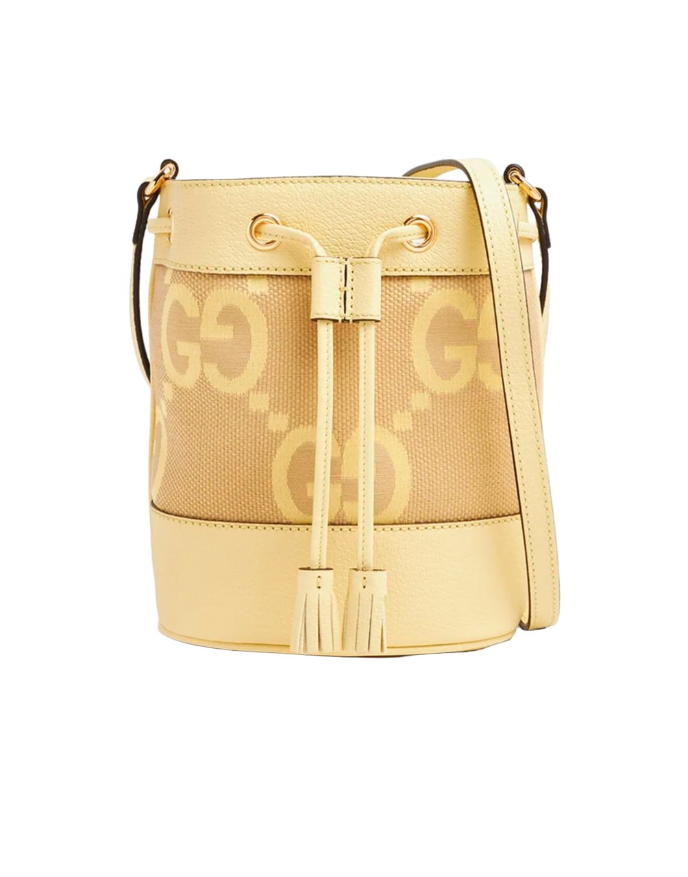 GUCCI OPHIDIA BUCKET SHOULDER BAG JUMBO GG CANVAS BANANA CROSSBODY
