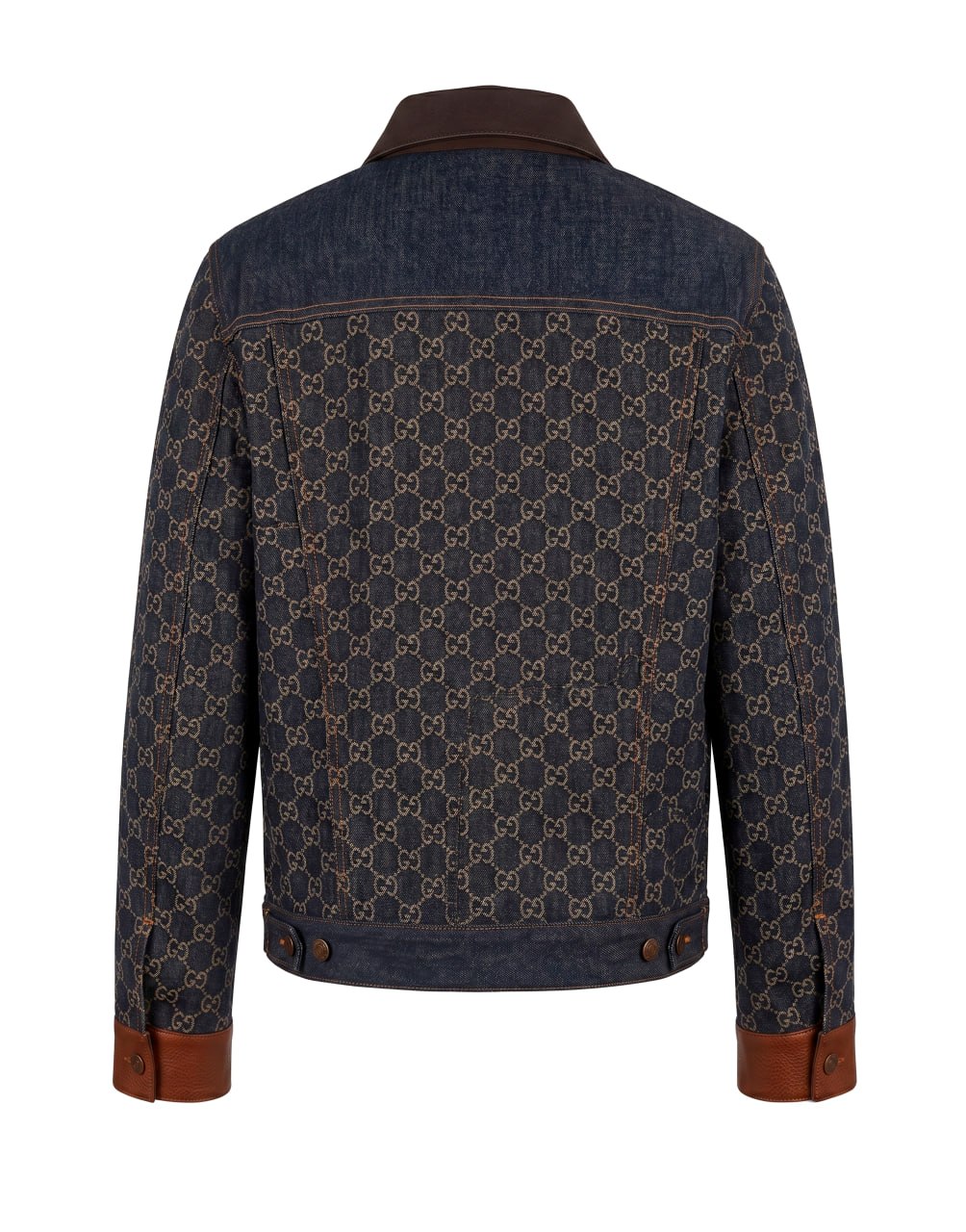 GUCCI JACKET ECO WASHED ORG GG JACQ DENIM BLACK/IVORY/MIX