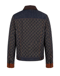 GUCCI JACKET ECO WASHED ORG GG JACQ DENIM BLACK/IVORY/MIX