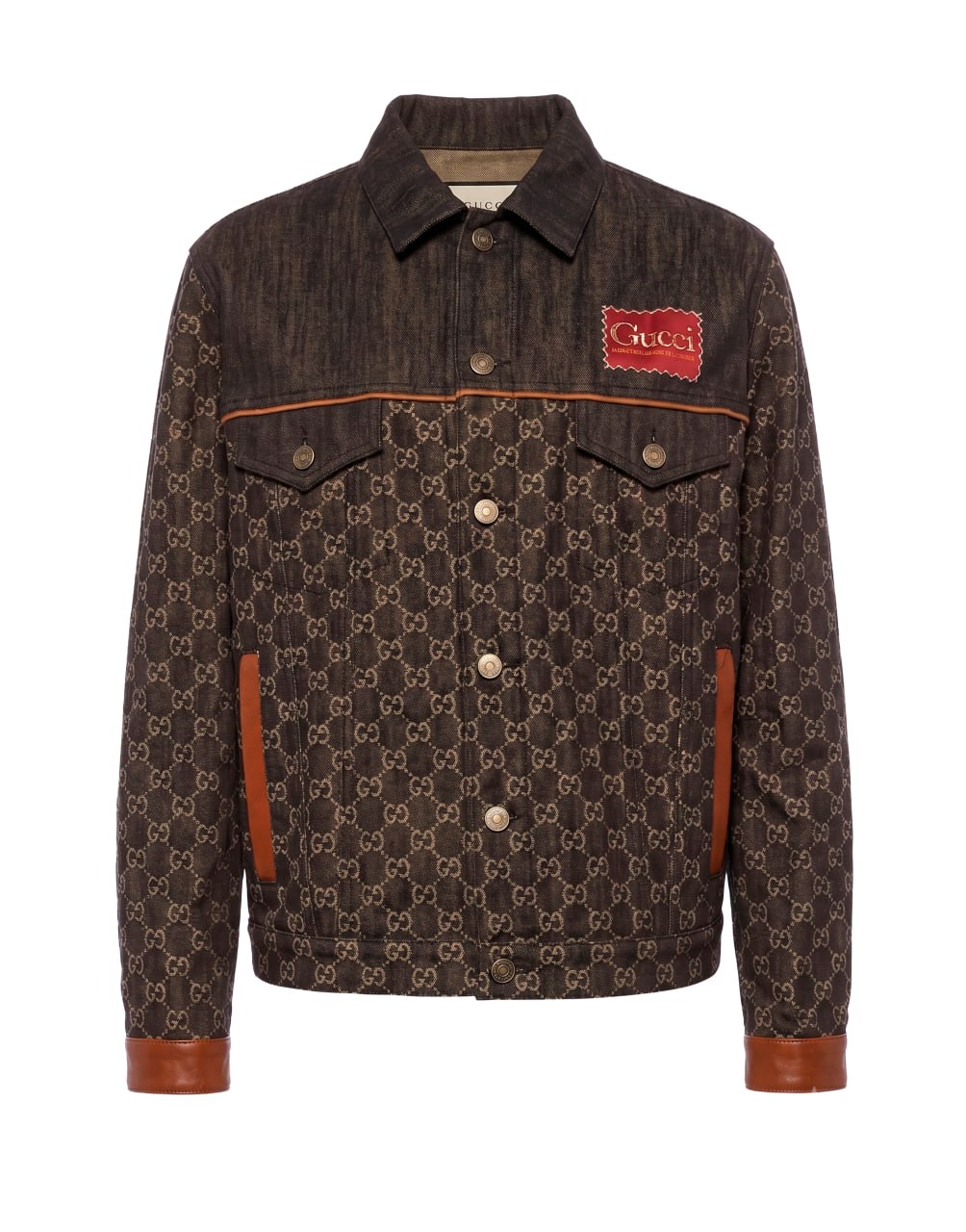 GUCCI JACKET ECO WASHED ORG GG JACQ DENIM BLACK/IVORY/MIX