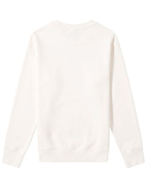 GUCCI WHITE CREWNECK SWEATSHIRT WITH RED AND BLUE  LOGO PRINT