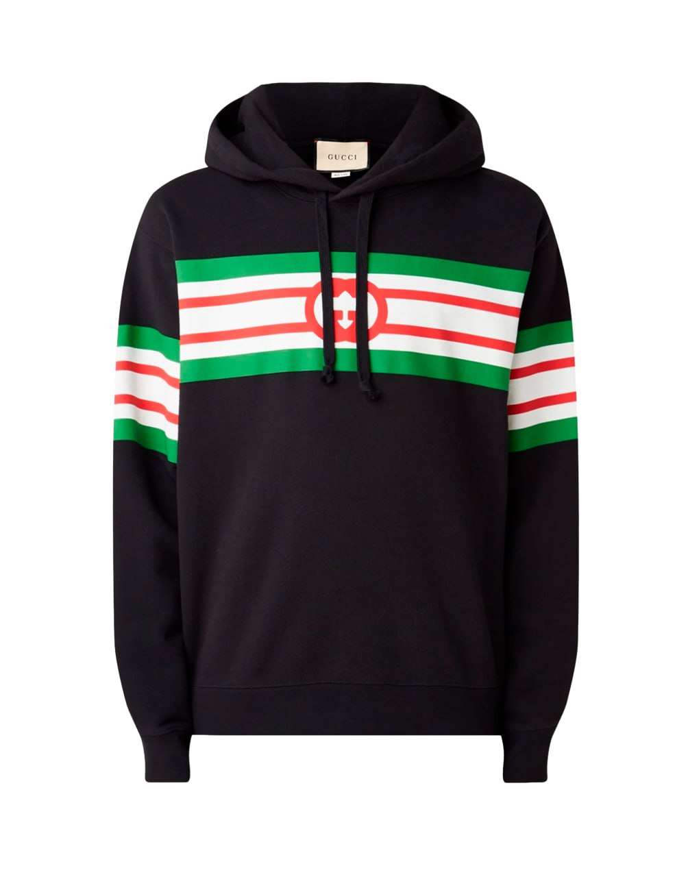 GUCCI HOODIE WITH STRIPED ACCENTS