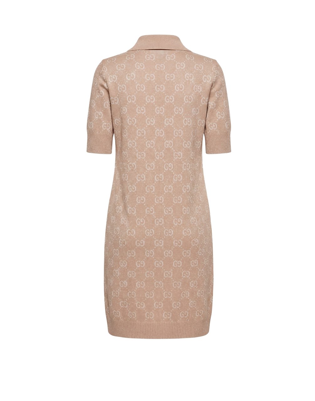 GG JACQUARD KNIT POLO DRESS