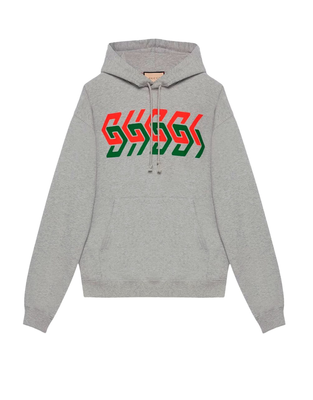 HOODED SWEATSHIRT LIGHT FELTED COTTON JERSEY GREY/MC
