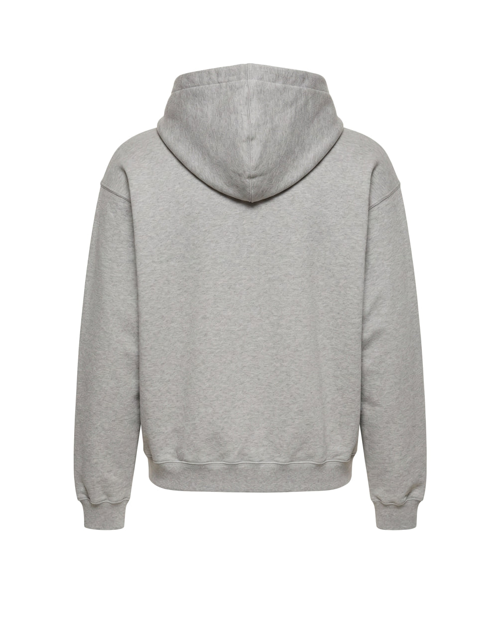 HOODED SWEATSHIRT LIGHT FELTED COTTON JERSEY GREY/MC