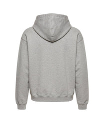 HOODED SWEATSHIRT LIGHT FELTED COTTON JERSEY GREY/MC