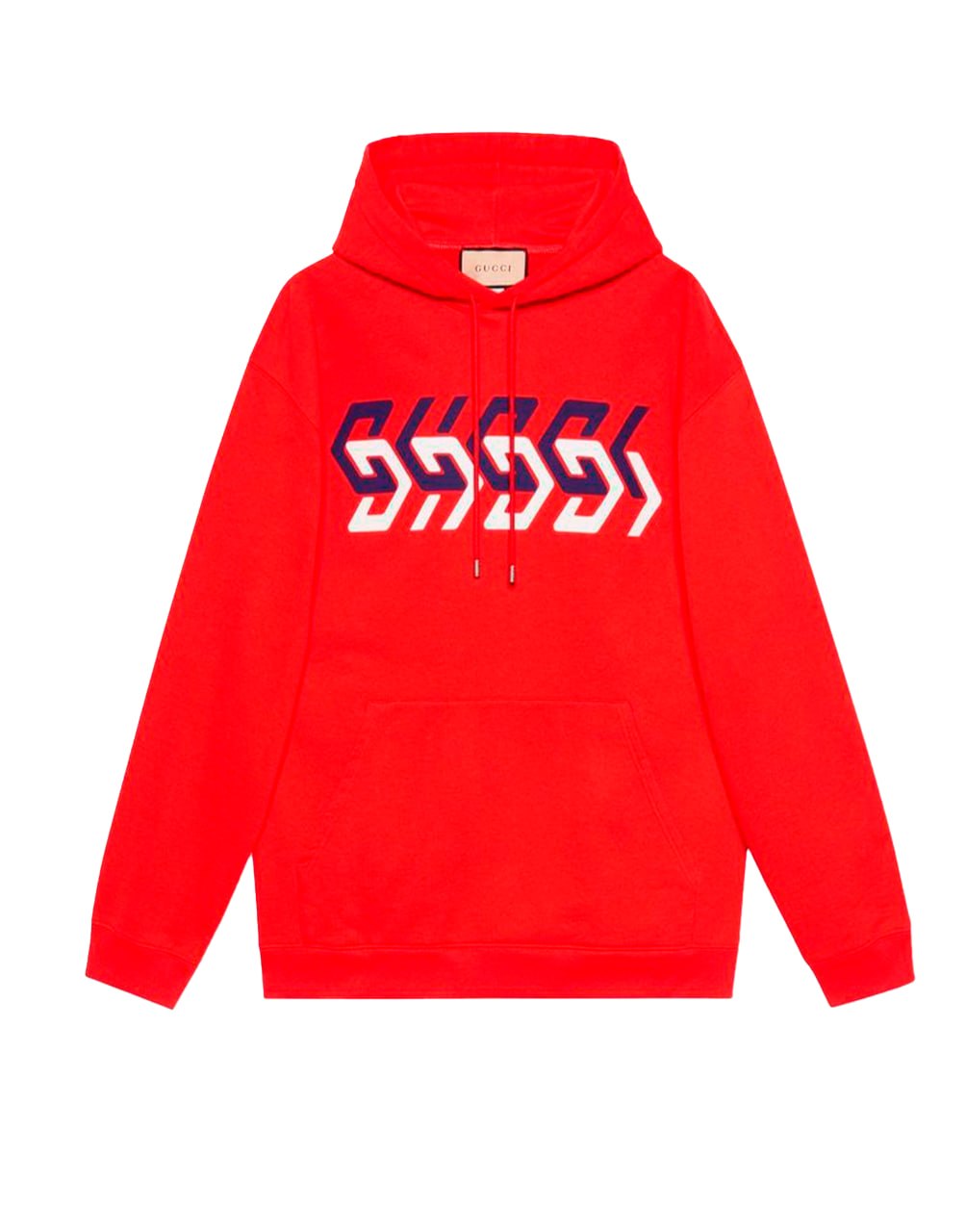 HOODED SWEATSHIRT LIGHT FELTED COTTON JERSEY RED/MC