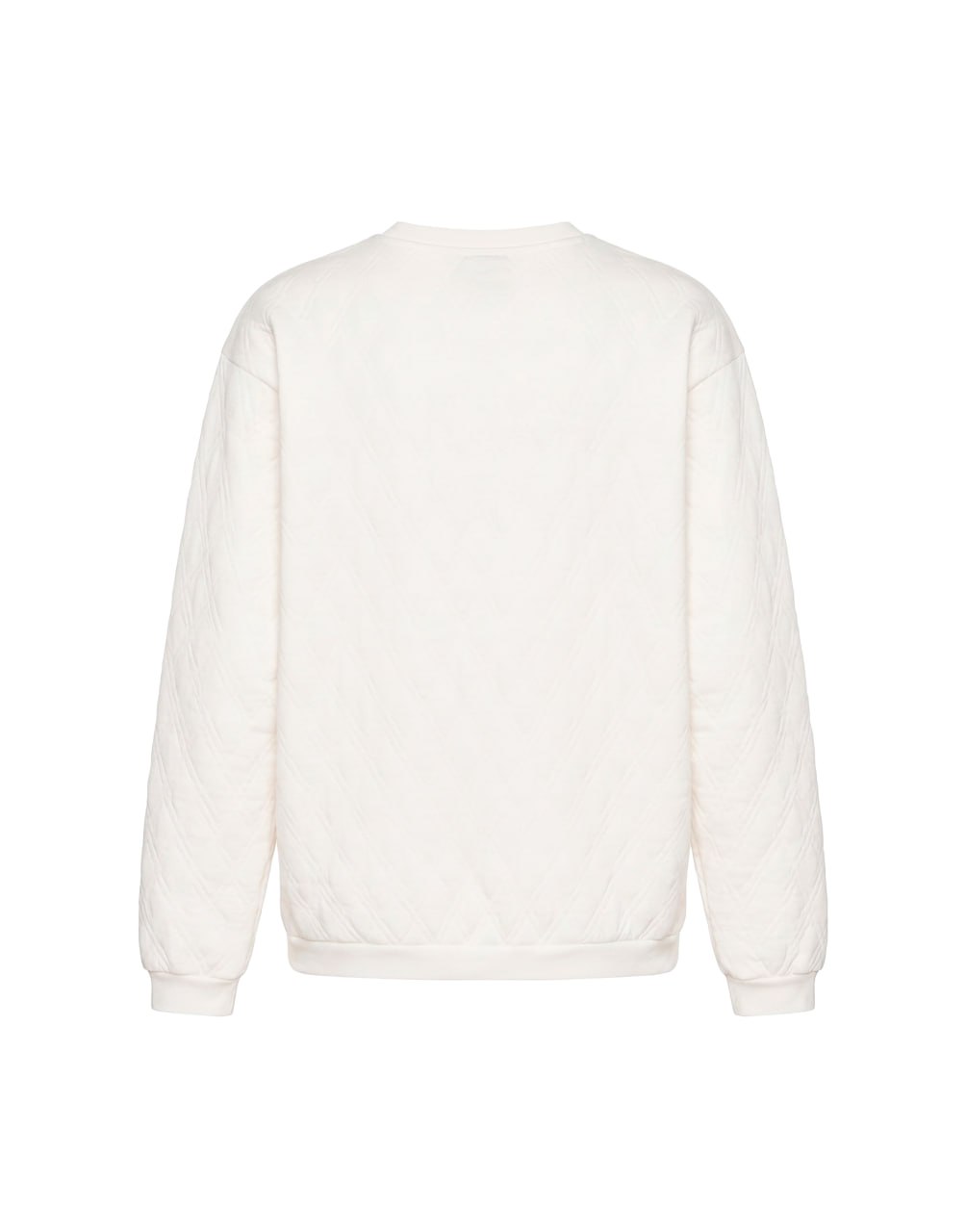GUCCI WHITE QUILTED SWEATSHIRT WITH PINK LOGO