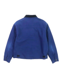 GUCCI UTILITY JACKET WITH CORDUROY COLLAR-BLUE