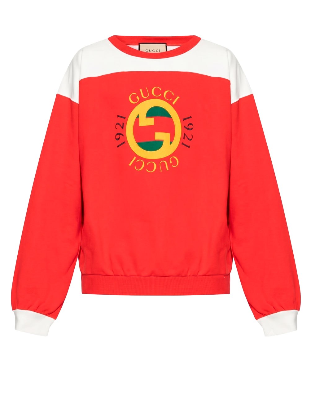 CW/NK SWEATSHIRT LIGHT FELTED COTTON JERSEY LIVE  RED/SUNLIGHT/MC