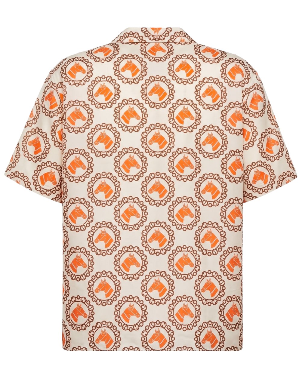 SHIRT HORSE GG CHAIN ON MUSLIN PRT IVORY/ORANGE/MC