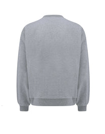 GUCCI GREY SWEATSHIRT WITH INTERLOCKING G LOGO PRINT