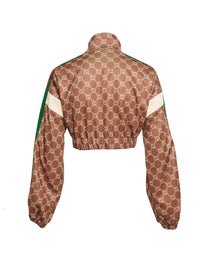 GUCCI GG NYLON TRACK JACKET 'BROWN'