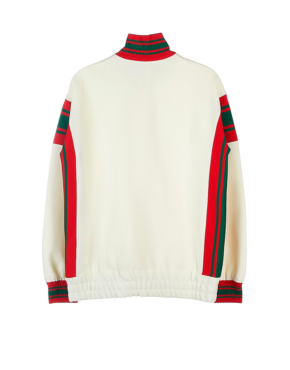 GUCCI GG TECHNICAL JERSEY TRACK JACKET  'WHITE/RED/GREEN'