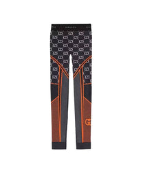 LEGGINS POLYAMIDE JERSEY JACQ BLACK/ORANGE
