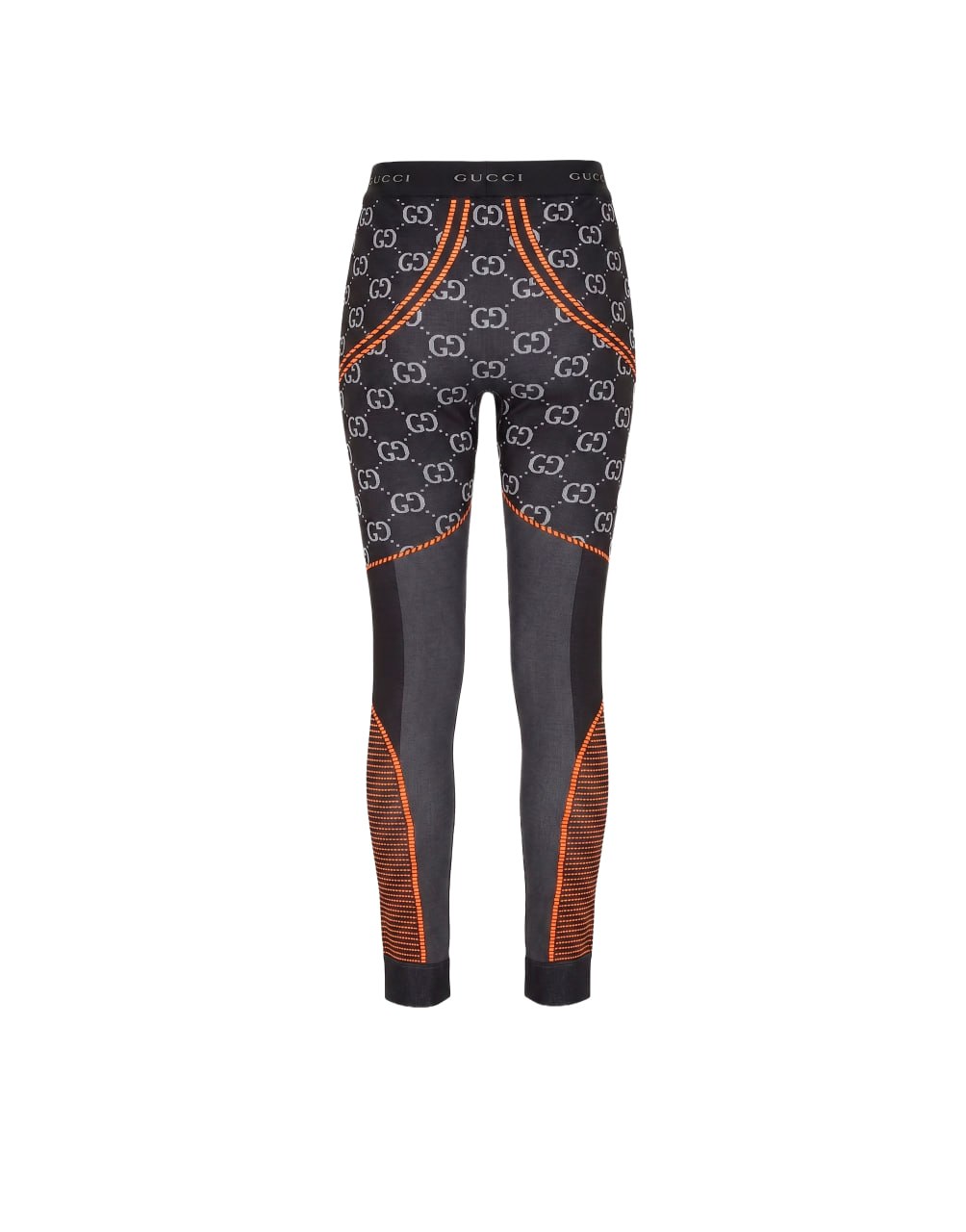 LEGGINS POLYAMIDE JERSEY JACQ BLACK/ORANGE