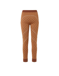 LEGGINGS POLYAAMIDE JERSEY JACQ BEIGE/EBONY