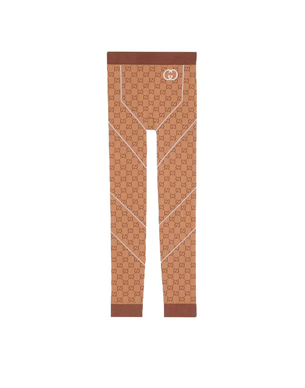 LEGGINGS POLYAAMIDE JERSEY JACQ BEIGE/EBONY