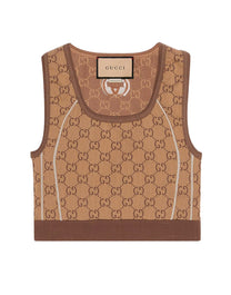 TOP POLYAMIDE JERSEY JACQ BEIGE/FBONY