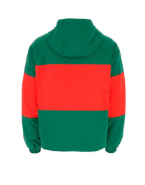 SPW BLOUSON LIGHT MATTE NYLON W/LEATH YARD/MILK