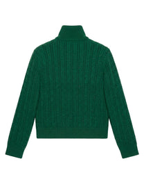 L/S BOMBER WOOL GREEN/MC/MIX